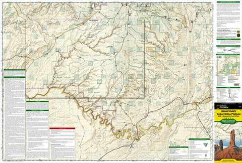 National Geographic 706 Grand Gulch, Cedar Mesa Plateau [BLM - Monticello Field Office] (main map) digital map