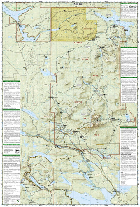 National Geographic 754 Baxter State Park [Mount Katahdin, Katahdin Iron Works] (south side) digital map