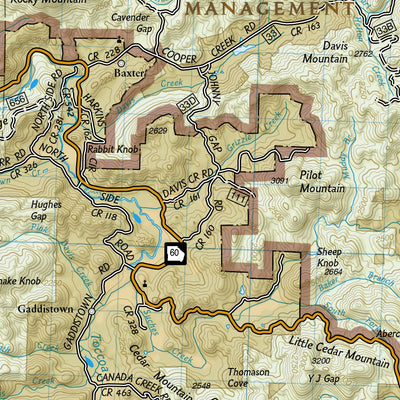 National Geographic 777 Springer and Cohutta Mountains [Chattahoochee National Forest] (east side) digital map