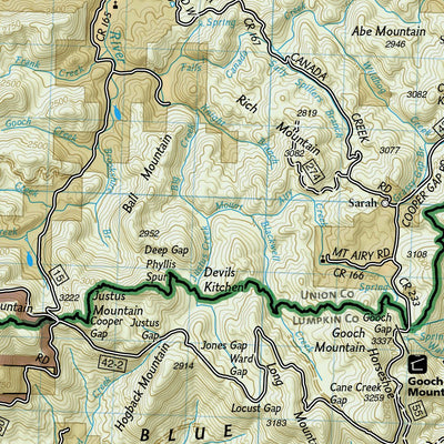 National Geographic 777 Springer and Cohutta Mountains [Chattahoochee National Forest] (east side) digital map