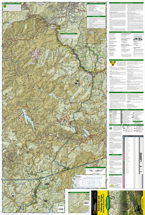 National Geographic 785 Nantahala and Cullasaja Gorges [Nantahala National Forest] (east side) digital map