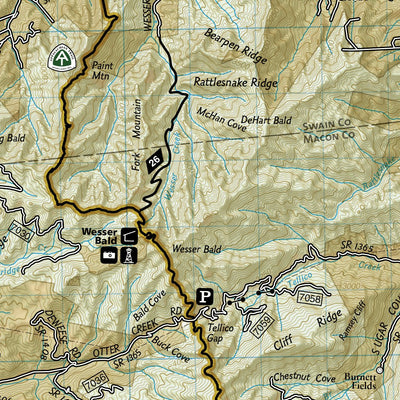 National Geographic 785 Nantahala and Cullasaja Gorges [Nantahala National Forest] (west side) digital map
