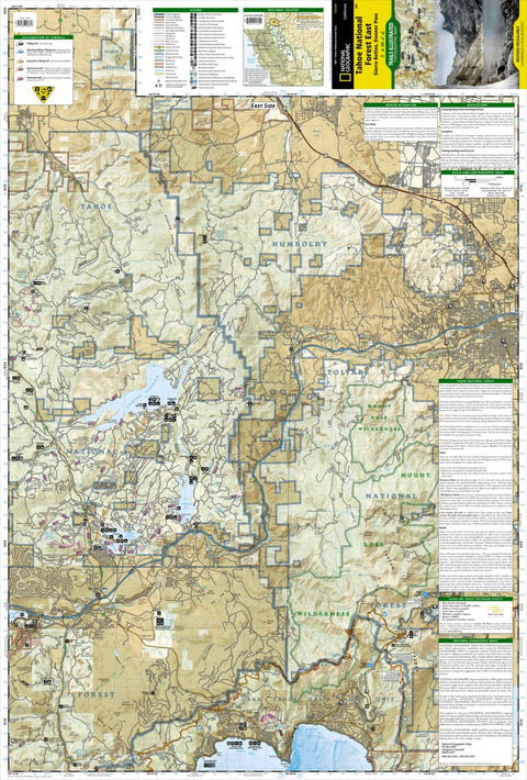 National Geographic 805 Tahoe National Forest East [Sierra Buttes, Donner Pass, E] digital map