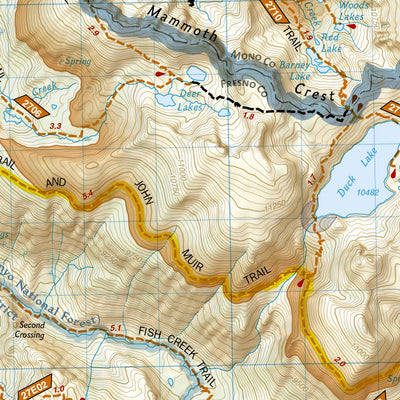National Geographic 809 Mammoth Lakes, Mono Divide [Inyo and Sierra National Forests] (north side) digital map