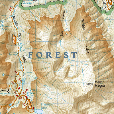 National Geographic 809 Mammoth Lakes, Mono Divide [Inyo and Sierra National Forests] (north side) digital map