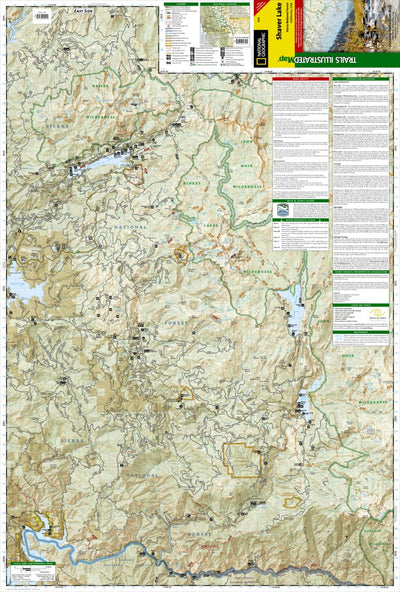 National Geographic 810 Shaver Lake [Sierra National Forest] (east side) digital map