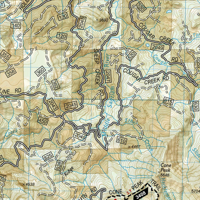 National Geographic 819 Mount Jefferson, Mount Washington (west side) digital map