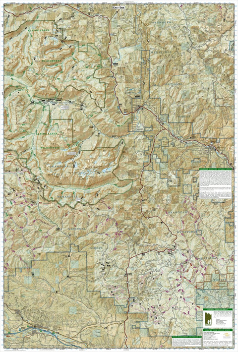National Geographic 825 Alpine Lakes Wilderness (east side) digital map