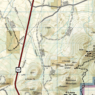 National Geographic 856 Flagstaff, Sedona [Coconino and Kaibab National Forests] (north side) digital map