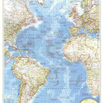 National Geographic Atlantic Ocean 1955 digital map