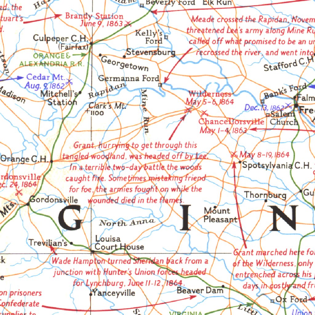 Battlefields Of The Civil War 1961 (2nd Part) Map by National ...