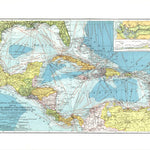 National Geographic Central America, Cuba, Porto Rico, & The Islands Of The Caribbean Sea digital map