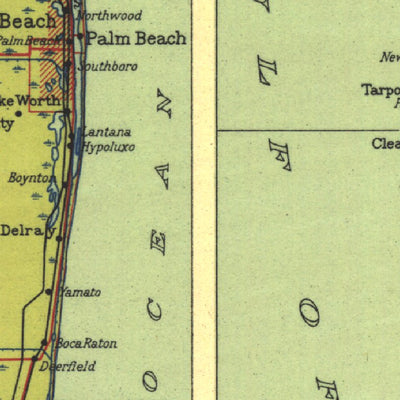 National Geographic Florida 1930 digital map