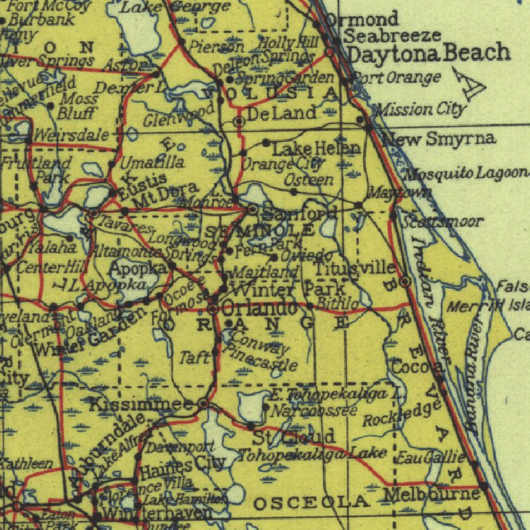 Florida 1930 Map by National Geographic | Avenza Maps