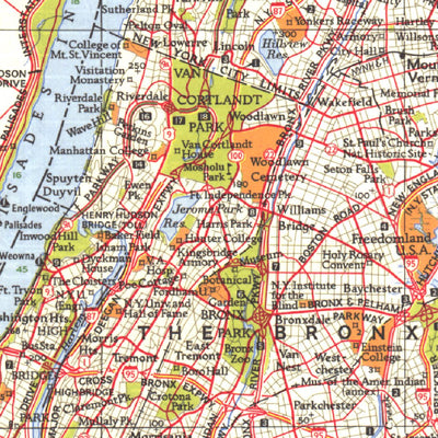 National Geographic Greater New York Map 1964 digital map