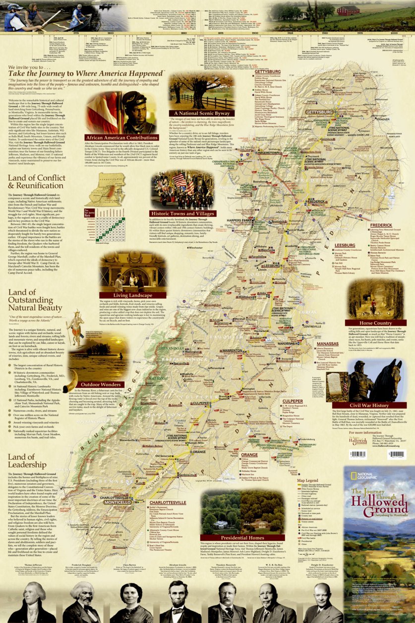 Journey Through Hallowed Ground Map by National Geographic  Avenza Maps