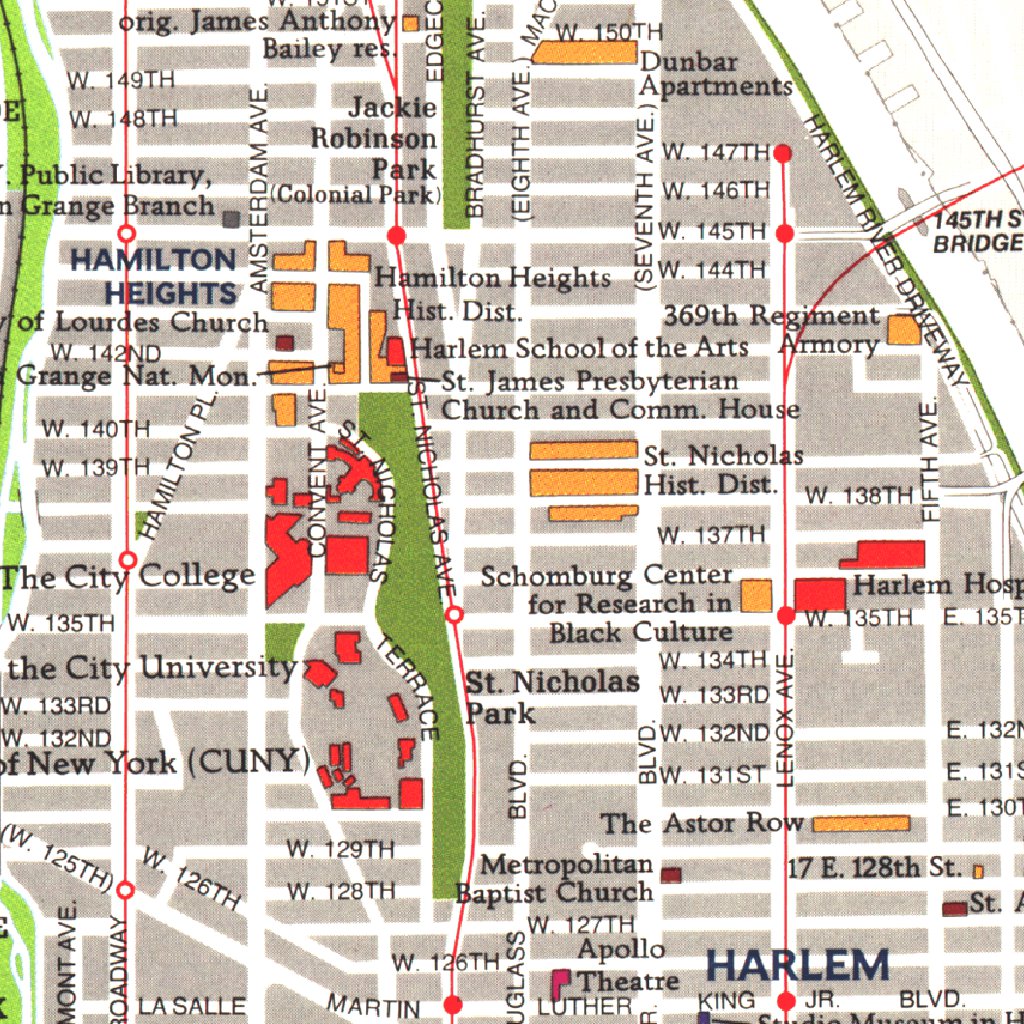 1990 Map Manhattan 1990 Map by National Geographic | Avenza Maps