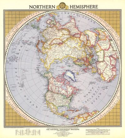 National Geographic Northern Hemisphere digital map
