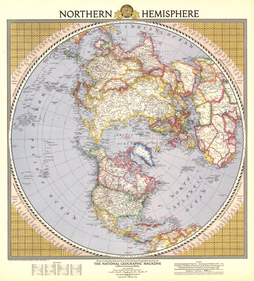 Northern Hemisphere Map by National Geographic | Avenza Maps
