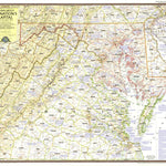 National Geographic Round About The Nation's Capital 1956 digital map