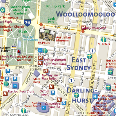 National Geographic Sydney, Australia digital map