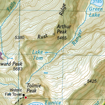 National Geographic TI00001014 Wonderland Trail (map 05) digital map