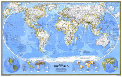 National Geographic World Map 1988 digital map