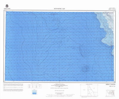 National Oceanographic & Atmospheric Administration (NOAA) Arena Canyon (NJ 10-4) digital map