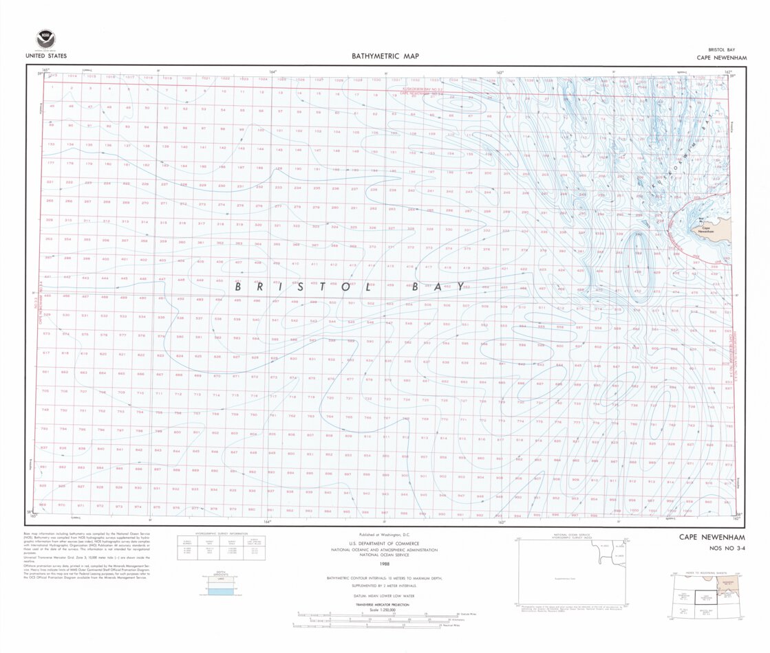 Cape Newenham (NO 3-4) map by National Oceanographic & Atmospheric ...