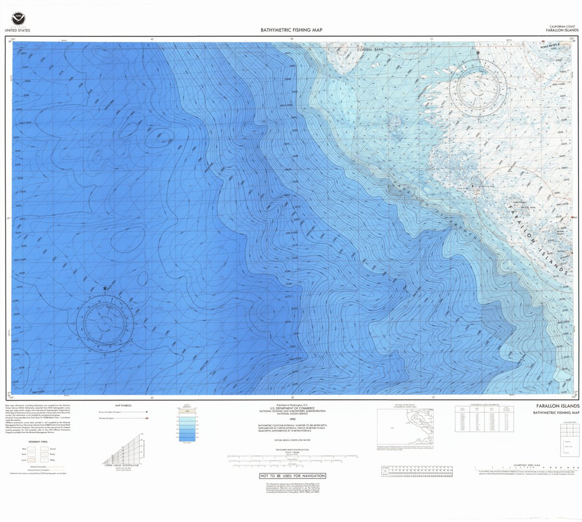 Farallon Islands (F-98) Map by National Oceanographic & Atmospheric ...