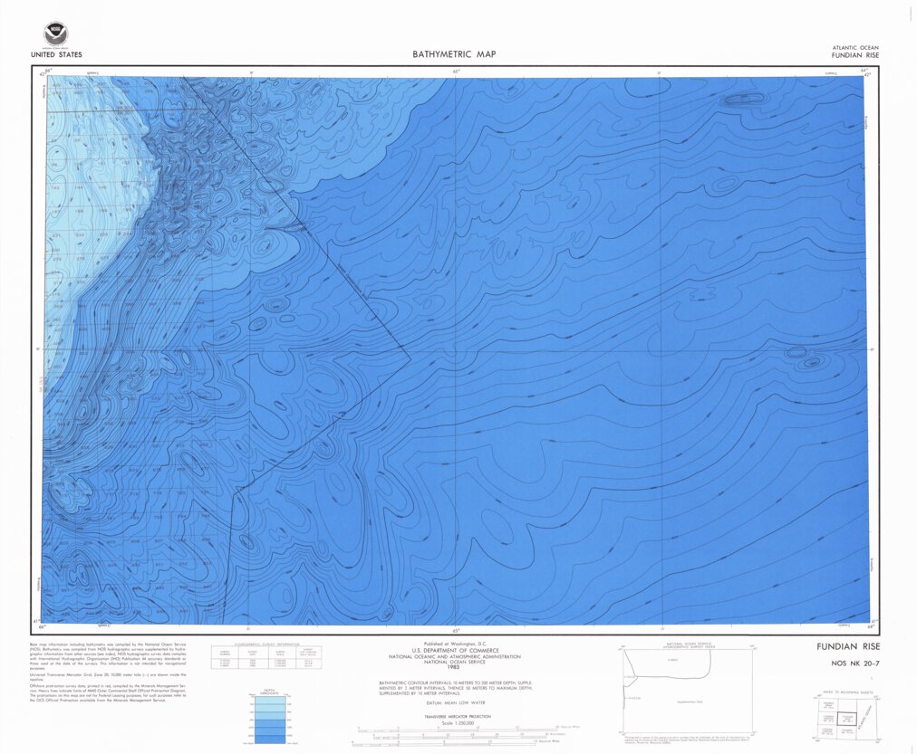 Fundian Rise (NK 20-7) Map by National Oceanographic & Atmospheric ...