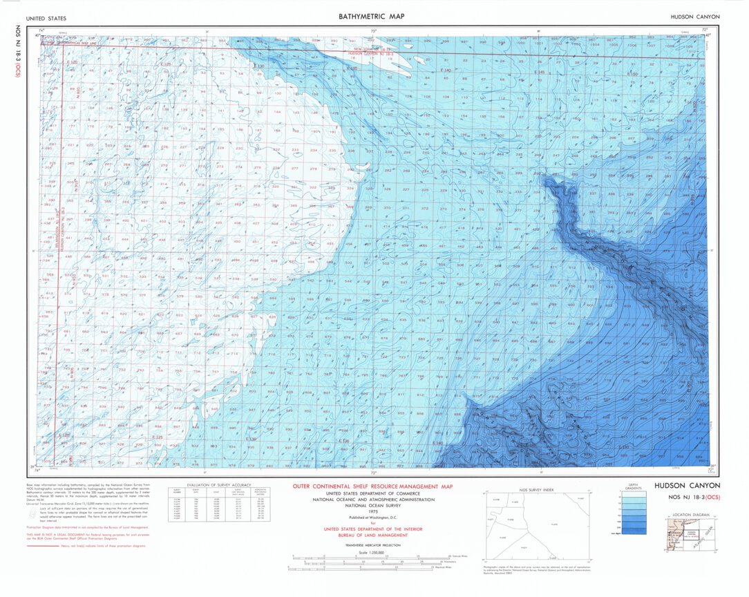 Hudson Canyon (NJ 18-3) Map by National Oceanographic