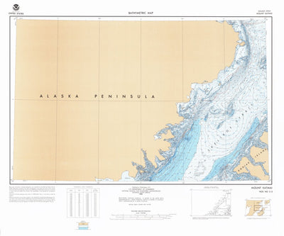 National Oceanographic & Atmospheric Administration (NOAA) Mt Katmai (NO 5-3) digital map