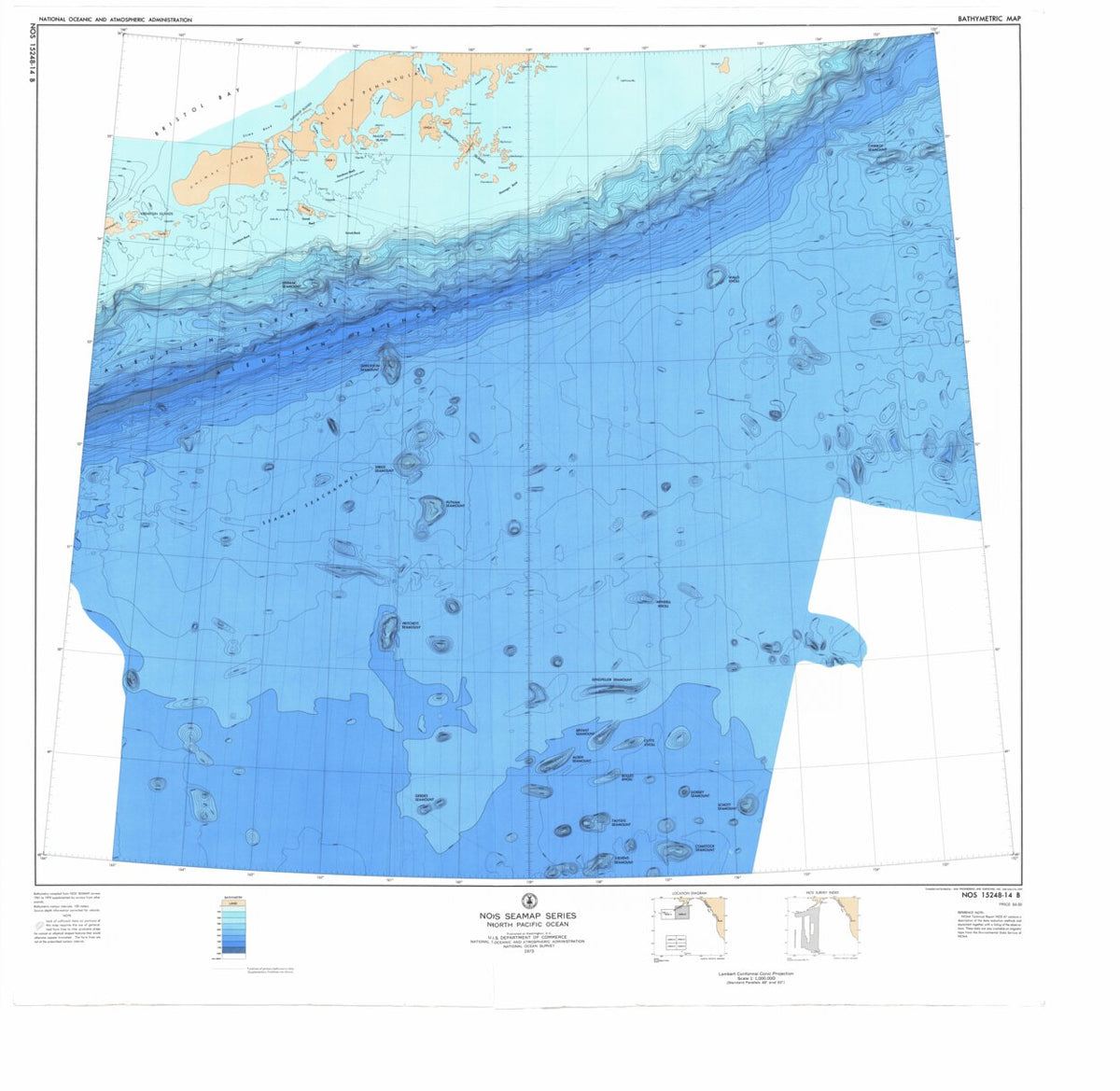 Oceans Map Rps North Pacific Ocean (15248-14B) Map by National Oceanographic ...