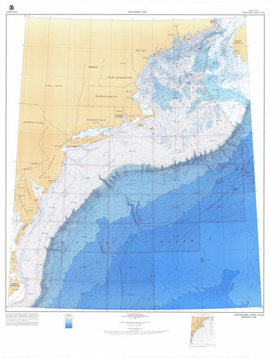 National Oceanographic & Atmospheric Administration (NOAA) Northeastern United States 1 (BR-1 PT 1) digital map