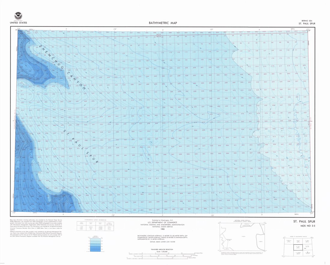 St Paul Spur (NO 2-5) Map by National Oceanographic & Atmospheric ...