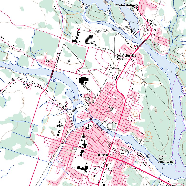 Alma, QC (022D12 Toporama) Map by Natural Resources Canada | Avenza Maps