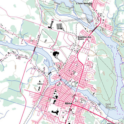 Natural Resources Canada Alma, QC (022D12 Toporama) digital map