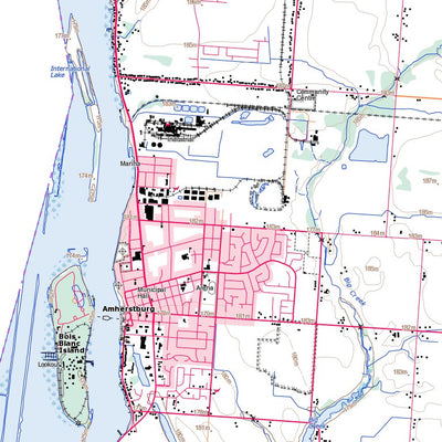 Natural Resources Canada Amherstburg, ON (040J03 Toporama) digital map