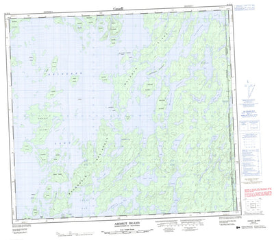 Natural Resources Canada Amiskit Island, MB (064D16 CanMatrix) digital map