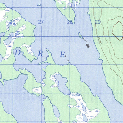 Natural Resources Canada André Lake East, NL (023I12_E CanMatrix) digital map