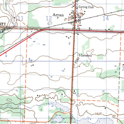 Natural Resources Canada Arran, MB (062N13 CanMatrix) digital map