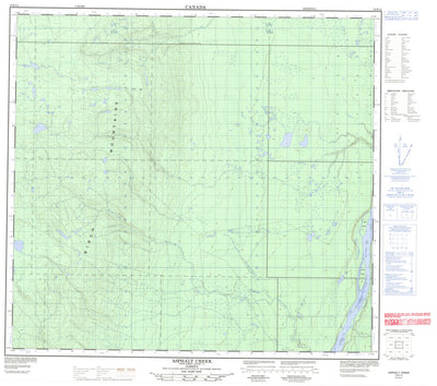Natural Resources Canada Asphalt Creek, AB (074E12 CanMatrix) digital map