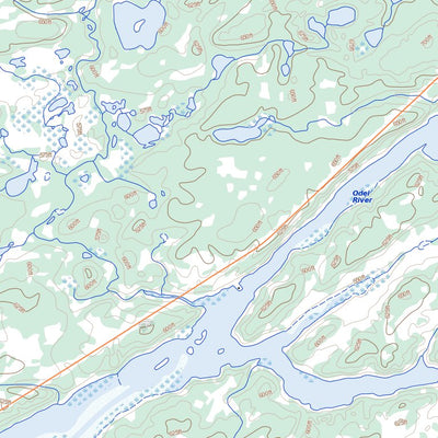 Natural Resources Canada Assean Lake, MB (064A02 Toporama) digital map