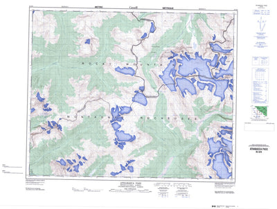 Natural Resources Canada Athabasca Pass, AB (083D08 CanMatrix) digital map