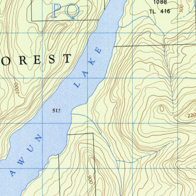 Natural Resources Canada Awun Lake East, BC (103F10_E CanMatrix) digital map