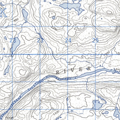 Natural Resources Canada Backway Lake East, NL (013G16_E CanMatrix) digital map