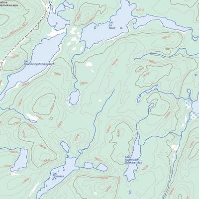 Natural Resources Canada Baie Pénicouane, QC (032J08 Toporama) digital map