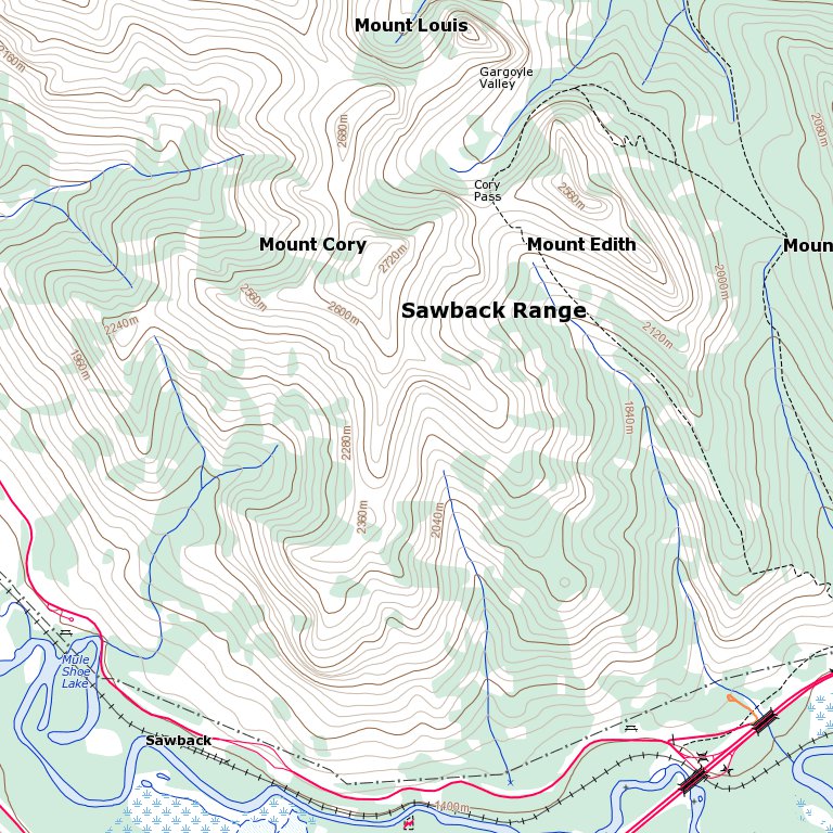 Banff, AB (082O04 Toporama) Map by Natural Resources Canada | Avenza Maps
