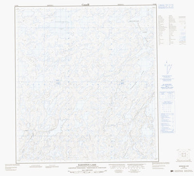 Natural Resources Canada Barnston Lake, NT (075M01 CanMatrix) digital map